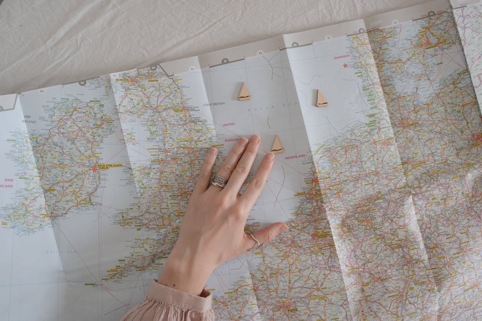 IP geolocation map with distance threshold